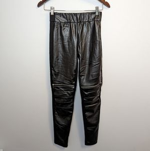 DYNAMITE XS Black Faux Leather Leggings